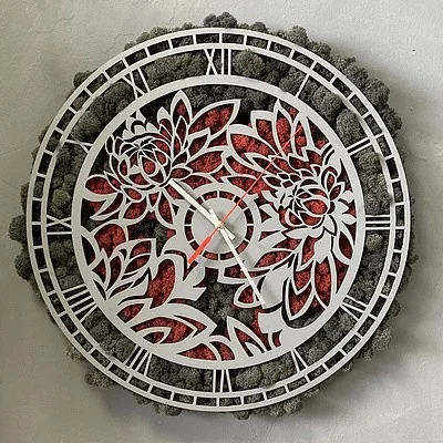 Часы PION мох по краям