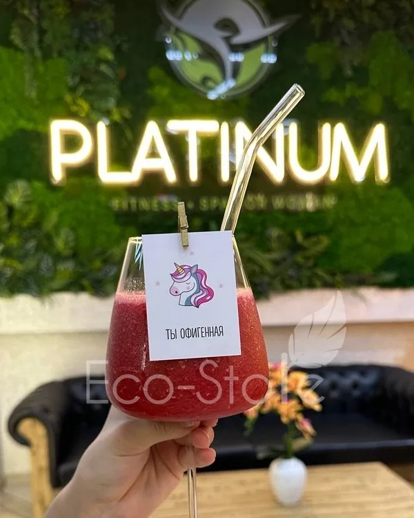 Логотип из мха — Фитнес-клуб «Platinum»