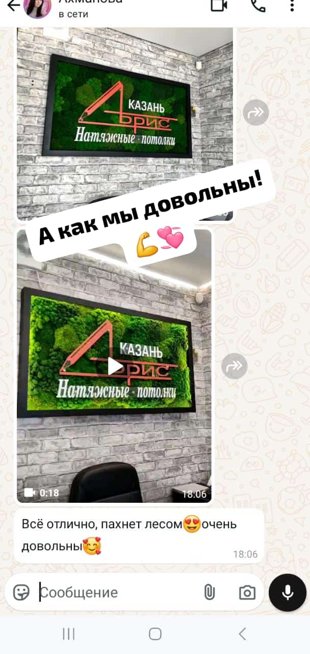 Переписка с отзывом клиента
