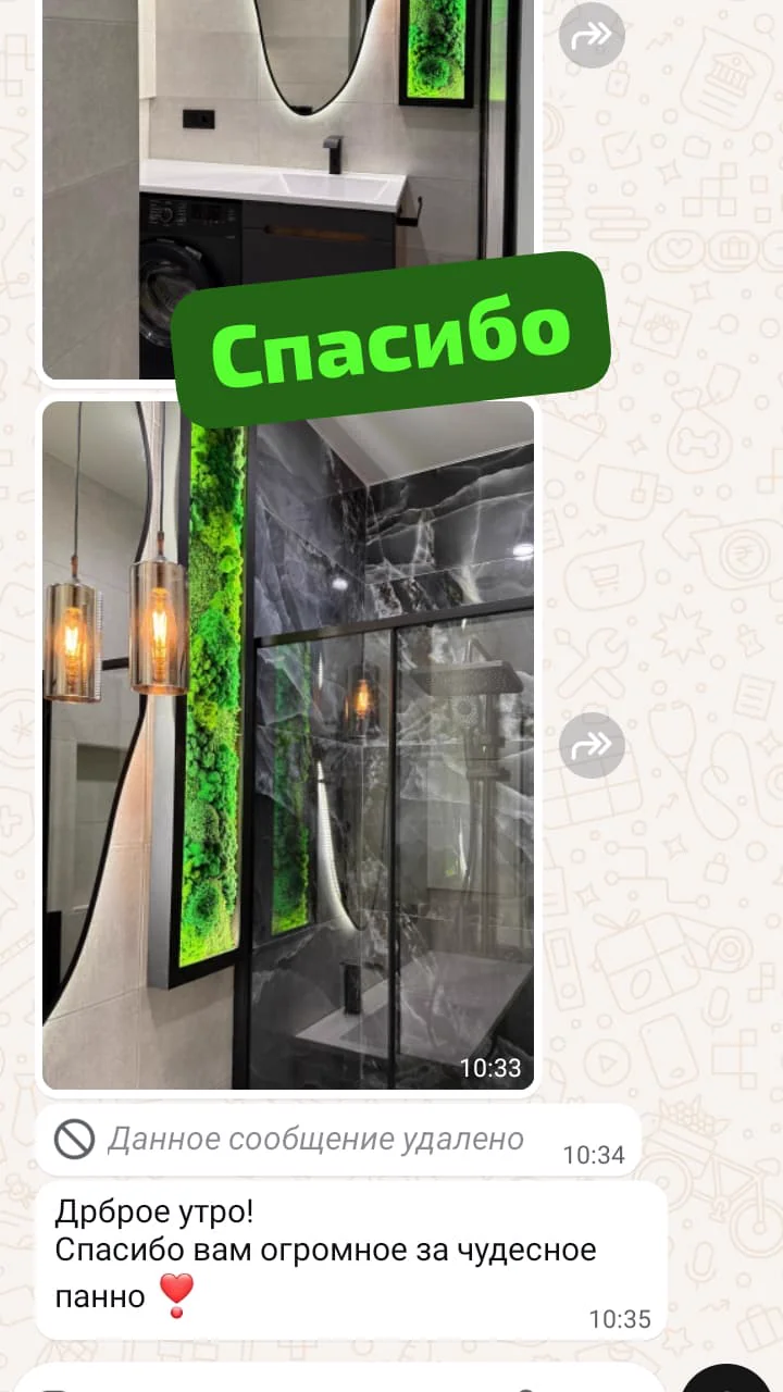 Переписка с благодарностью клиента